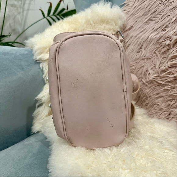 Design Lab blush/rose faux leather mini backpack with pearls & stud detail - Picture 6 of 6